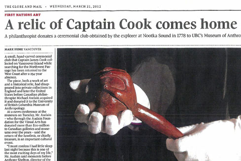 A Relic of Captain Cook’s Third Voyage Returns Home