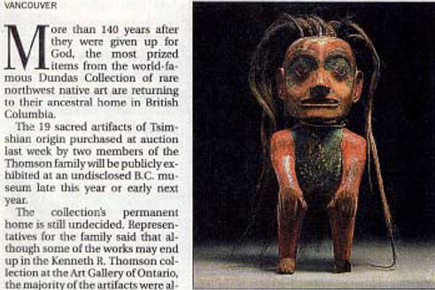 Tsimshian Treasures Return to their Ancestral Home